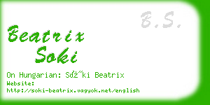 beatrix soki business card